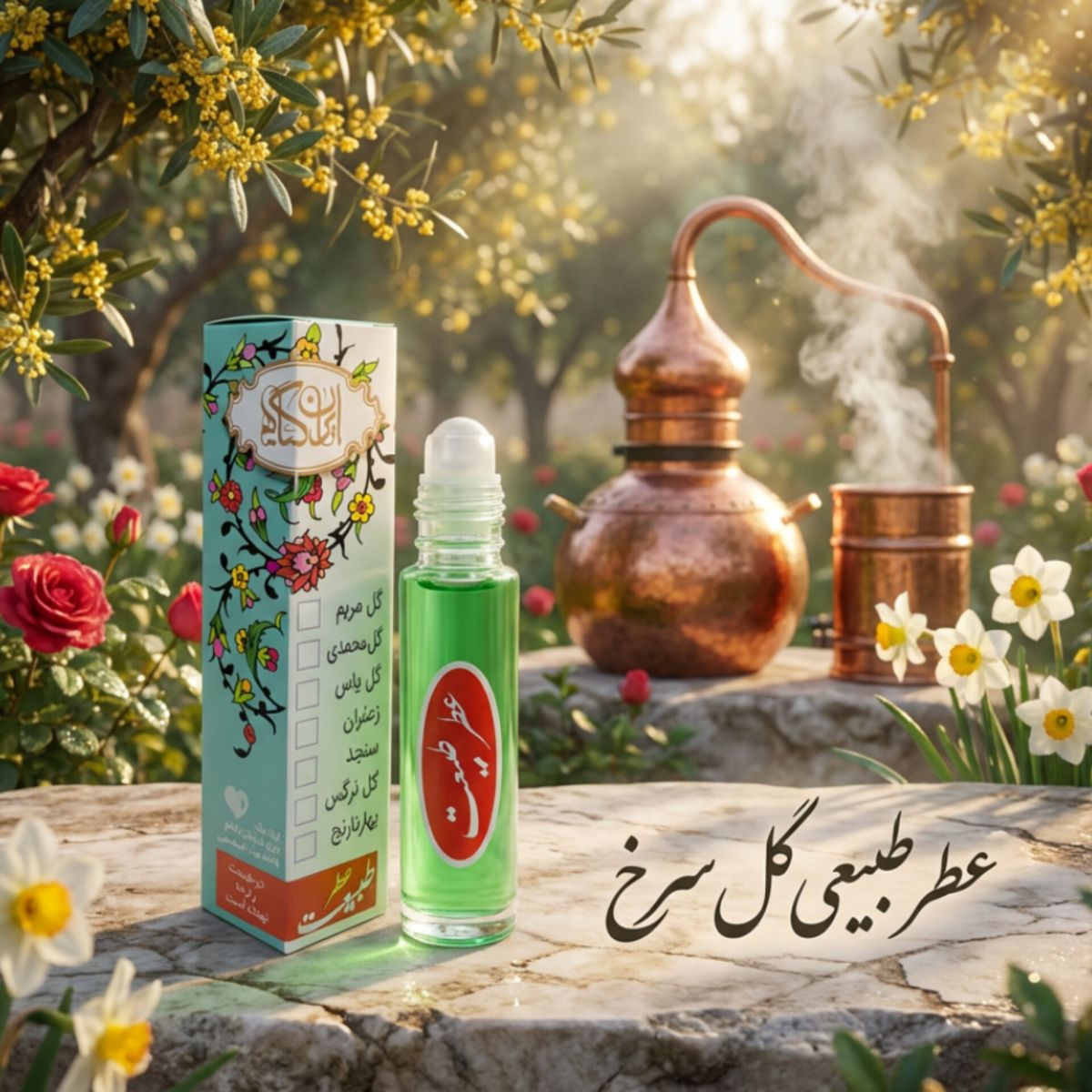 عطر طبیعی گل سرخ ایران گیاه