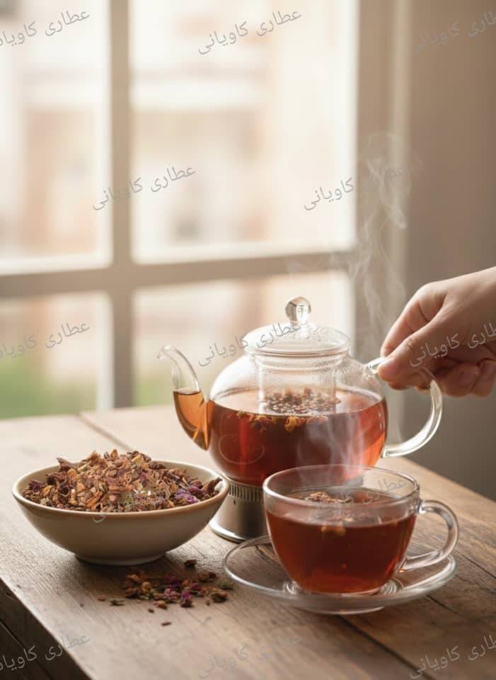 دمنوش ترکیبی به و سیب(+بهارنارنج،به لیمو،گل محمدی و...)