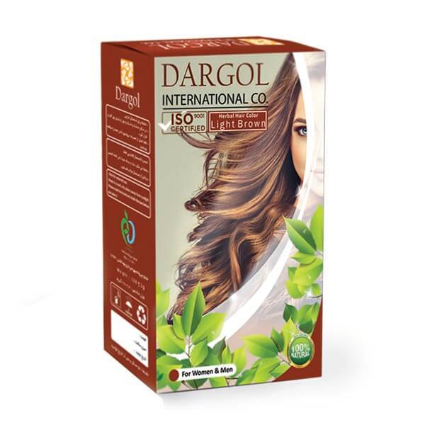 پودر رنگ مو گیاهی قهوه ای روشن دارگل